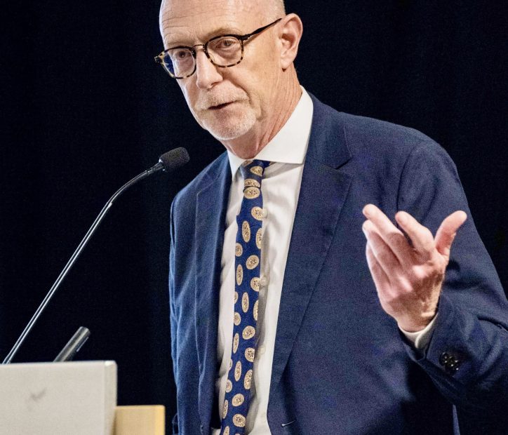 Graham Carr, Principal and Vice-chancellor of Concordia University, presents the keynote address at UP2023.